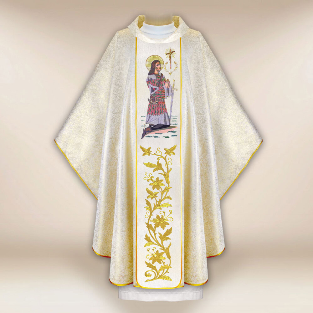 Chasuble brodée Saint Hubert