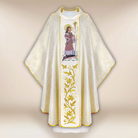 Chasuble brodée Saint Hubert