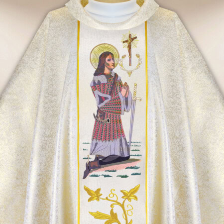 Chasuble brodée Saint Hubert