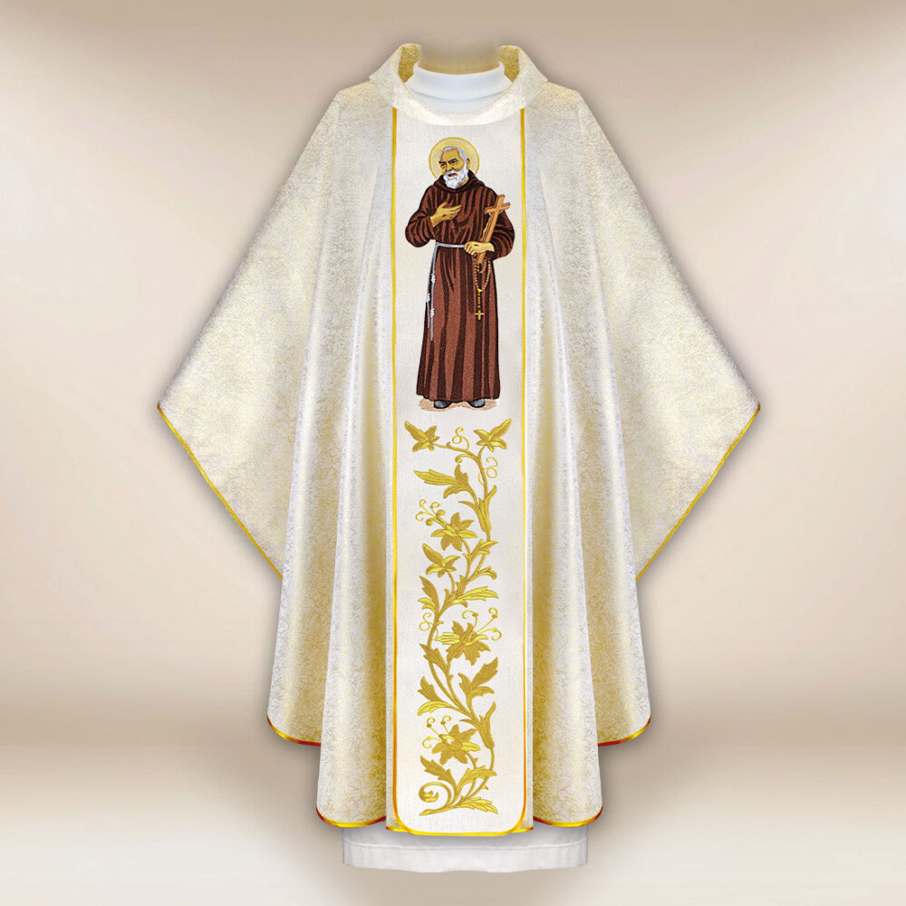 Chasuble brodée Saint Père Pio