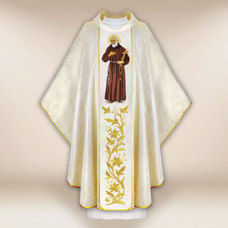 Chasuble brodée Saint Père Pio