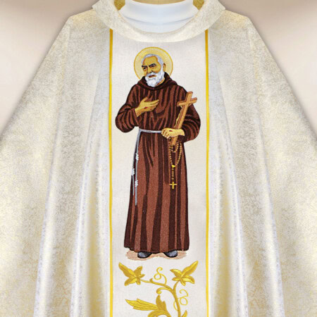 Chasuble brodée Saint Père Pio