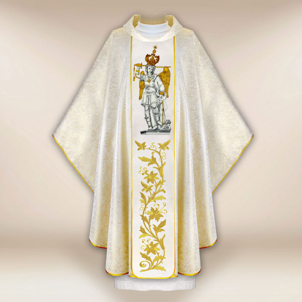 Chasuble brodée Saint Michel Archange de la Montagne Gargano