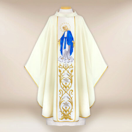 Chasuble brodée Mère de Dieu Immaculée