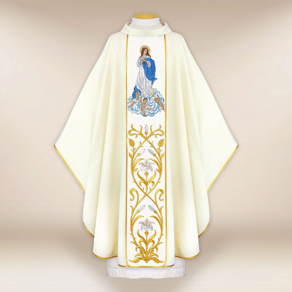 Chasuble brodée Notre-Dame de l'Assomption