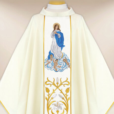 Chasuble brodée Notre-Dame de l'Assomption