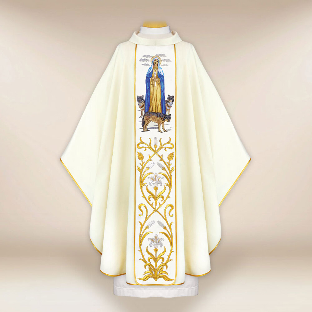 Chasuble brodée Mère de Dieu de la Lumière