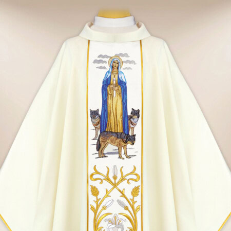 Chasuble brodée Mère de Dieu de la Lumière