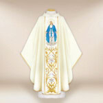 Chasuble brodée Mère de Dieu du Rosaire