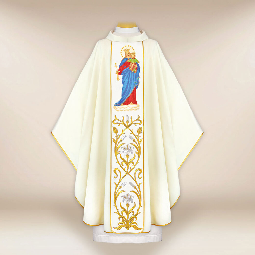 Chasuble brodée Mère de Dieu, Secours des Chrétiens