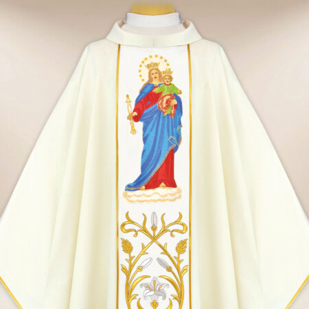 Chasuble brodée Mère de Dieu, Secours des Chrétiens