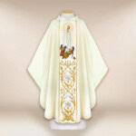 Chasuble avec image brodée Notre-Dame de Fatima