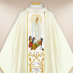 Chasuble avec image brodée Notre-Dame de Fatima