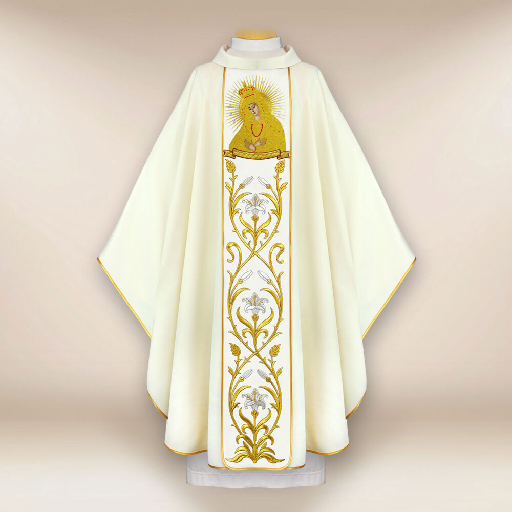 Chasuble brodée Mère de Dieu d'Ostra Brama