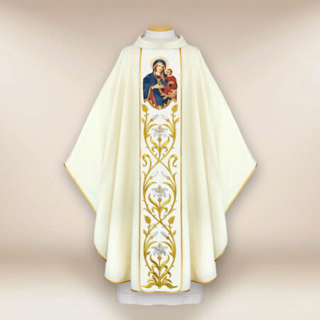Chasuble brodée Notre-Dame de Gietrzwałd