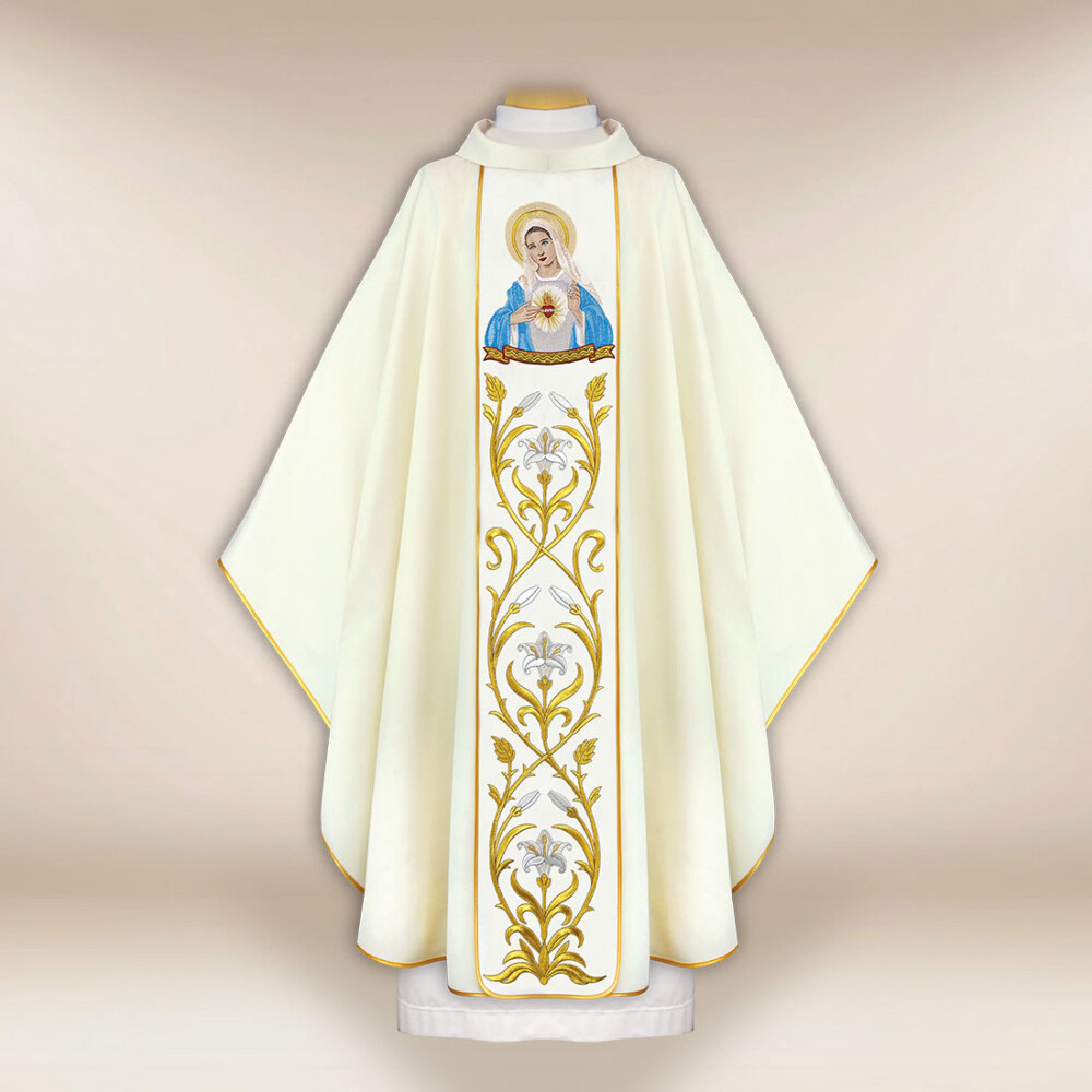 Chasuble brodée Cœur de Marie