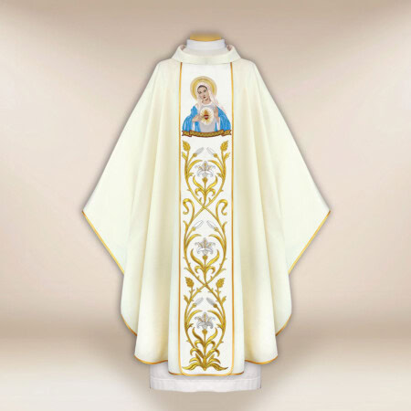 Chasuble brodée Cœur de Marie
