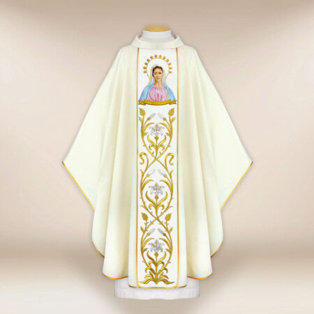 Chasuble brodée Notre-Dame de Medjugorie