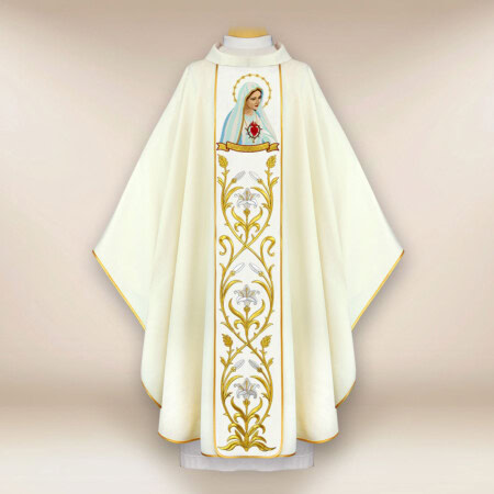Chasuble brodée Notre-Dame de Fatima