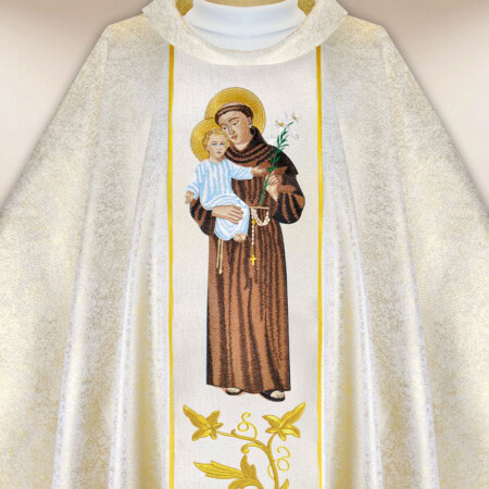 Chasuble brodée Saint Antoine