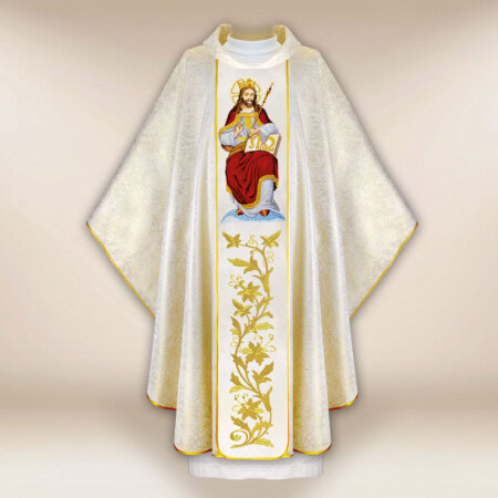 Chasuble brodée Christ Roi