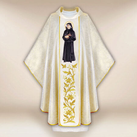 Chasuble brodée Saint Faustine