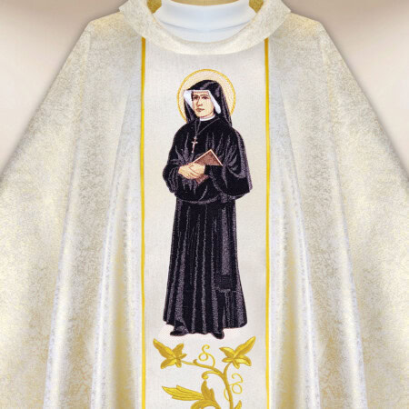 Chasuble brodée Saint Faustine
