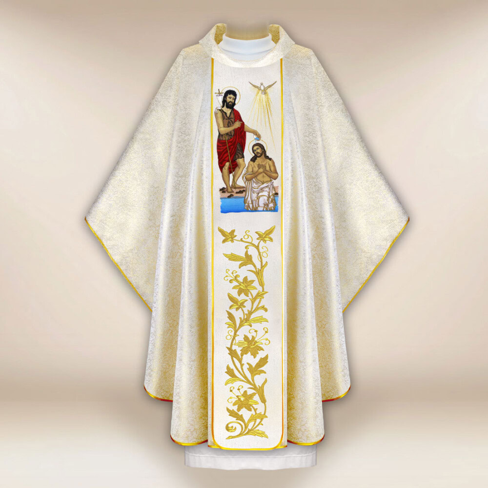 Chasuble brodée Baptême de Jésus