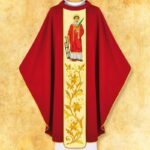 Chasuble avec l'image de saint Laurent