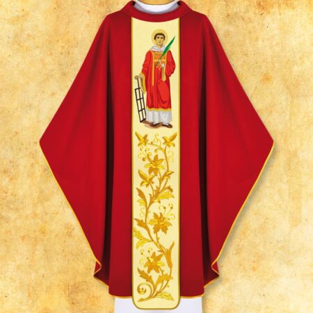 Chasuble avec l'image de saint Laurent