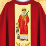 Chasuble avec l'image de saint Laurent
