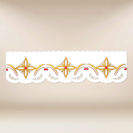 Dentelle brodée Croix dans le Carré