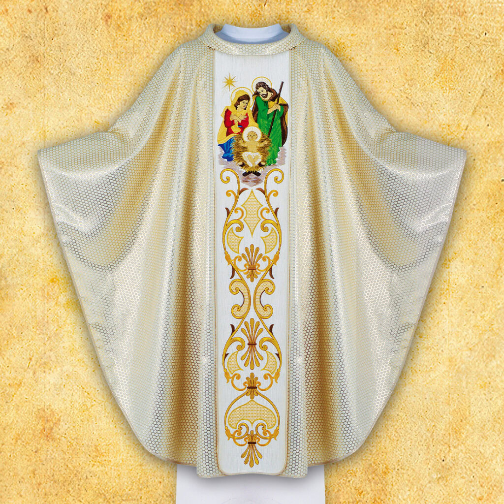 Chasuble brodée de Noël