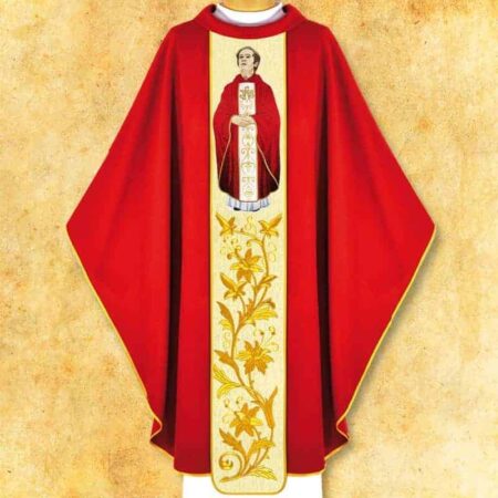 Chasuble avec l'image de saint Georges Popiełuszko