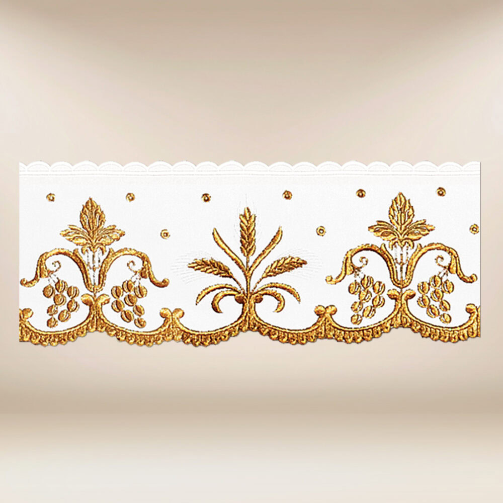 Dentelle brodée dorée