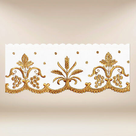 Dentelle brodée dorée