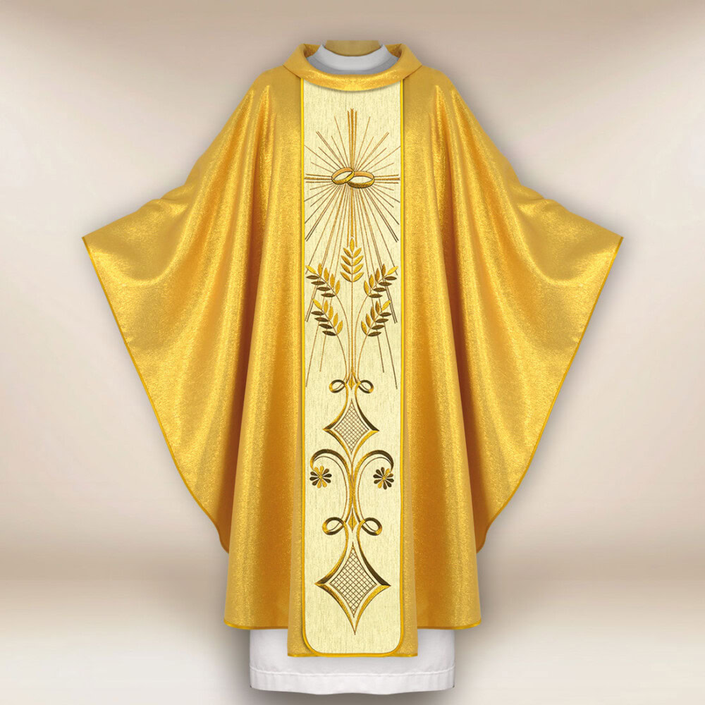 Chasuble de mariage brodée
