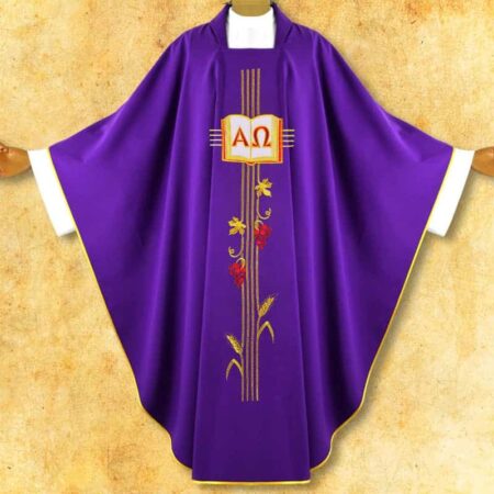 Chasuble brodée Alfa Omega