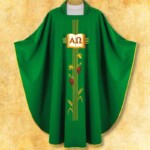Chasuble brodée Alfa Omega