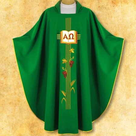 Chasuble brodée Alfa Omega