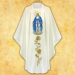 Chasuble brodée Mère de Dieu du Rosaire