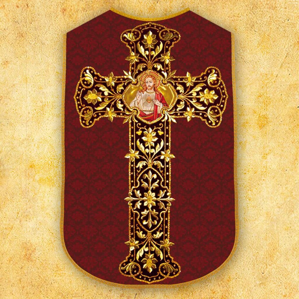 Chasuble romaine réplique Cœur de Jésus