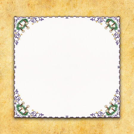 Serviette brodée Avent avec Couronne 95x95