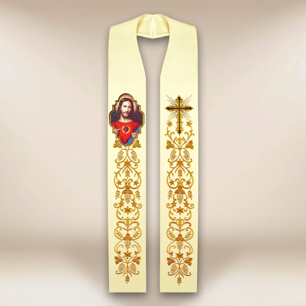 Étole avec l'image Cœur de Jésus