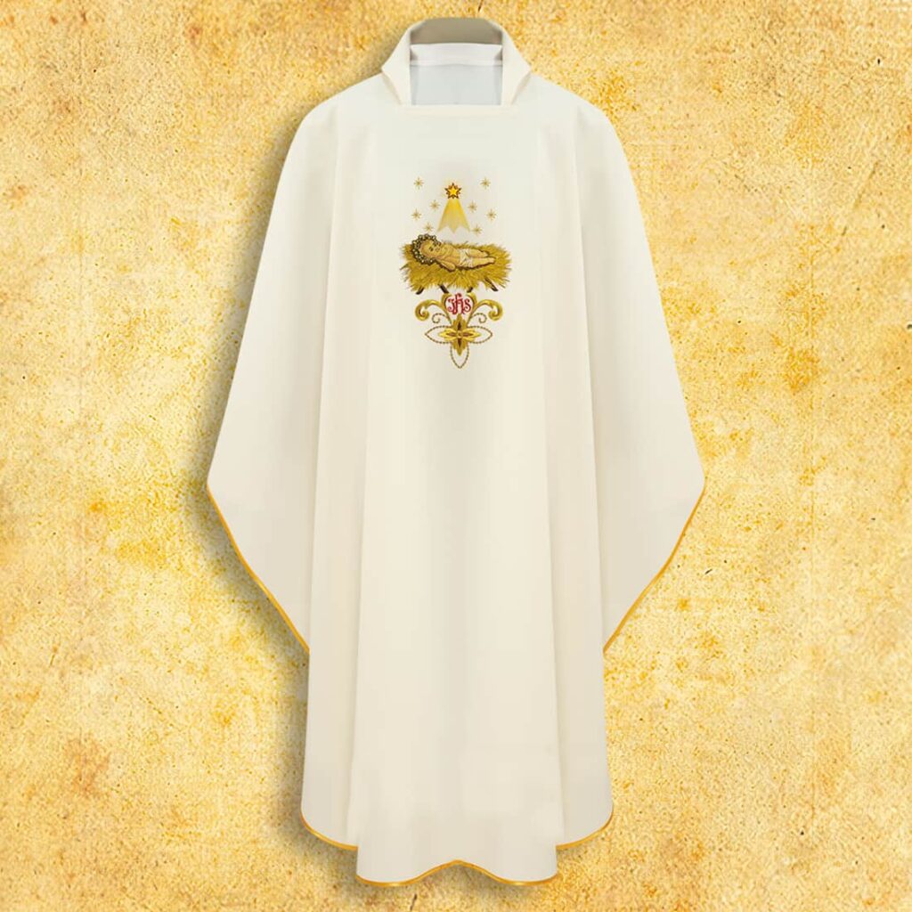 Chasuble brodée festive