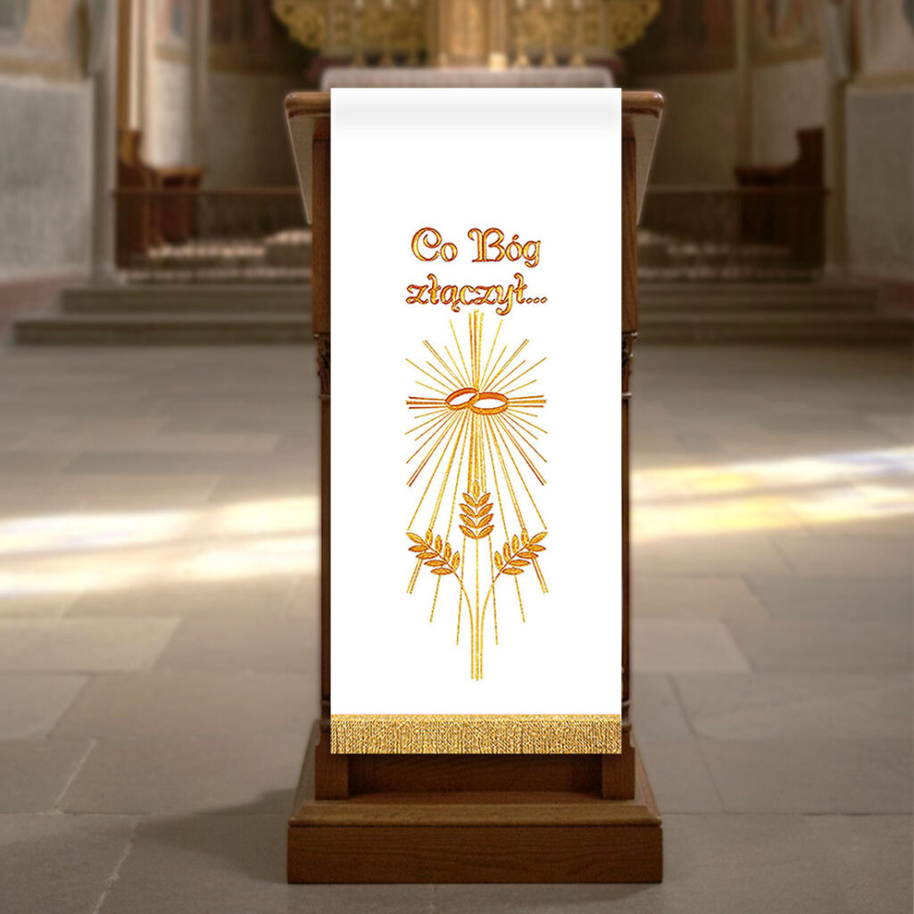 Parement d’ambon brodé sacramentel