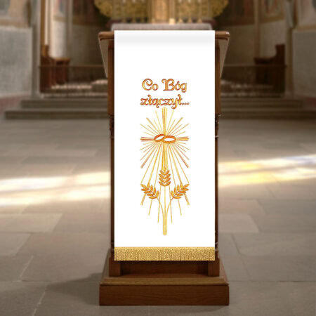Parement d’ambon brodé sacramentel
