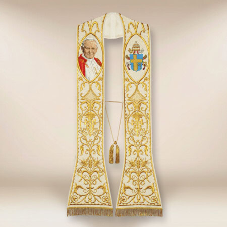 Étole brodée de Saint Jean-Paul II