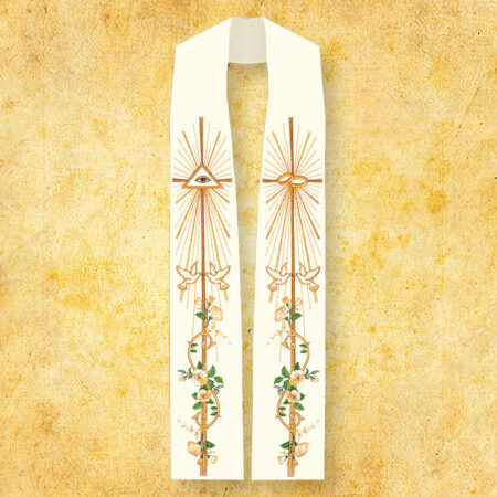 Étole liturgique avec motif de mariage