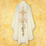 Chasuble liturgique brodée de mariage